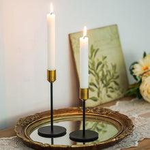 Gold Schwarz Kerzenständer 3er Set Metall Vintage Modern