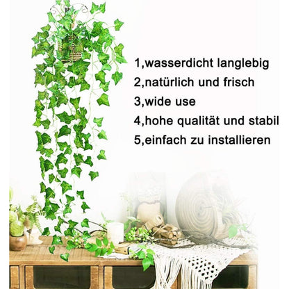 Künstliche Efeugirlanden 24 Stück Set 168 Ft für Dekoration