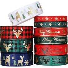 Weihnachtsband Geschenkband Deko Satinband 10 Rollen 5 Yards