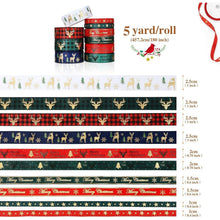 Weihnachtsband Geschenkband Deko Satinband 10 Rollen 5 Yards