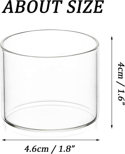 Romadedi Teelichthalter Glas 24er Set Votivkerzenhalter Tischdeko 4,6 x 4 cm