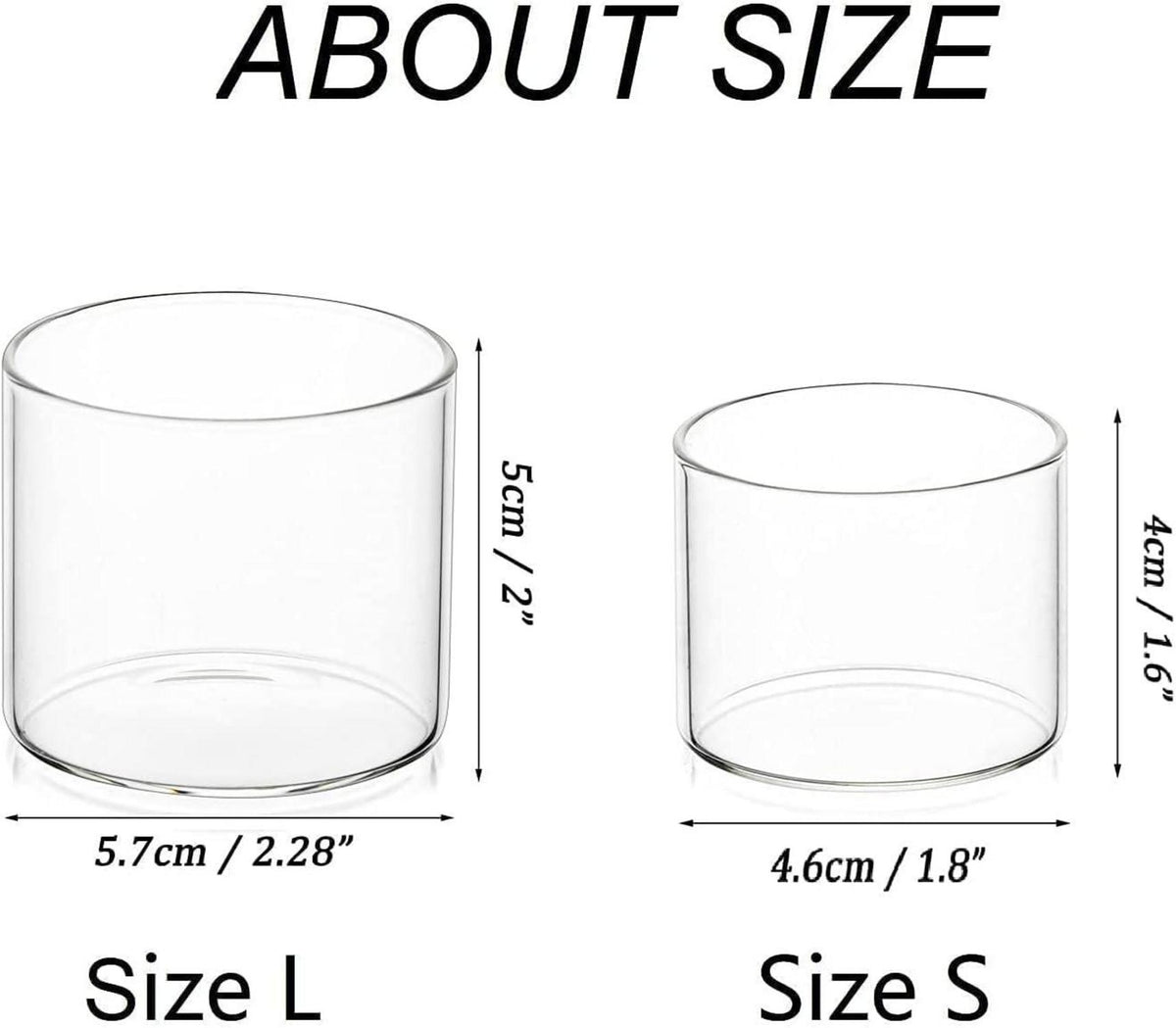 Teelichthalter Glas Klare Votivkerzenhalter 24er Set, 5,7x5cm