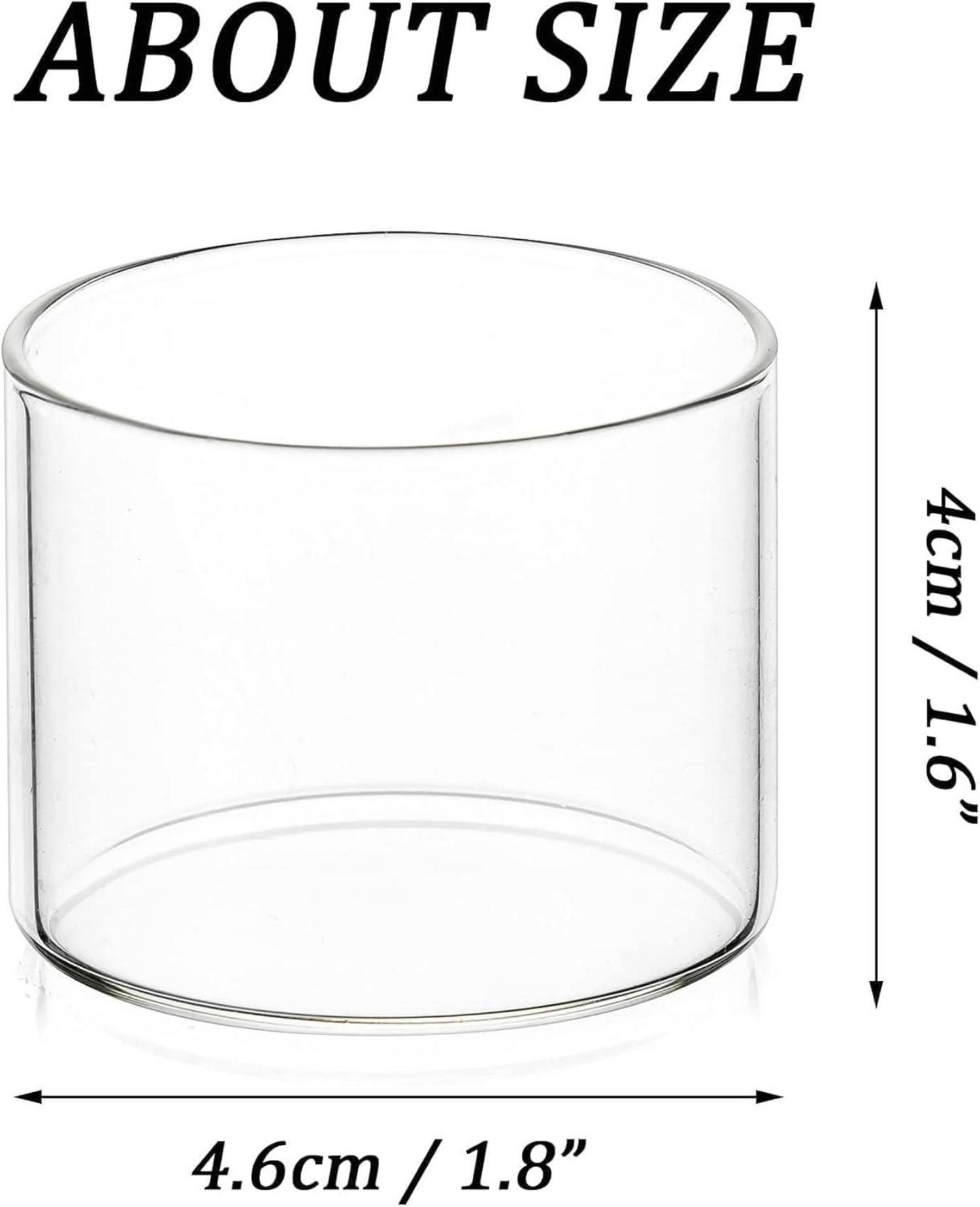 Glas Teelichthalter klar Votivkerzenhalter 12er Set Tischdeko 4,6x4cm