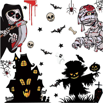 Halloween Fenster Aufkleber Dekoration 55stk Selbstklebendes