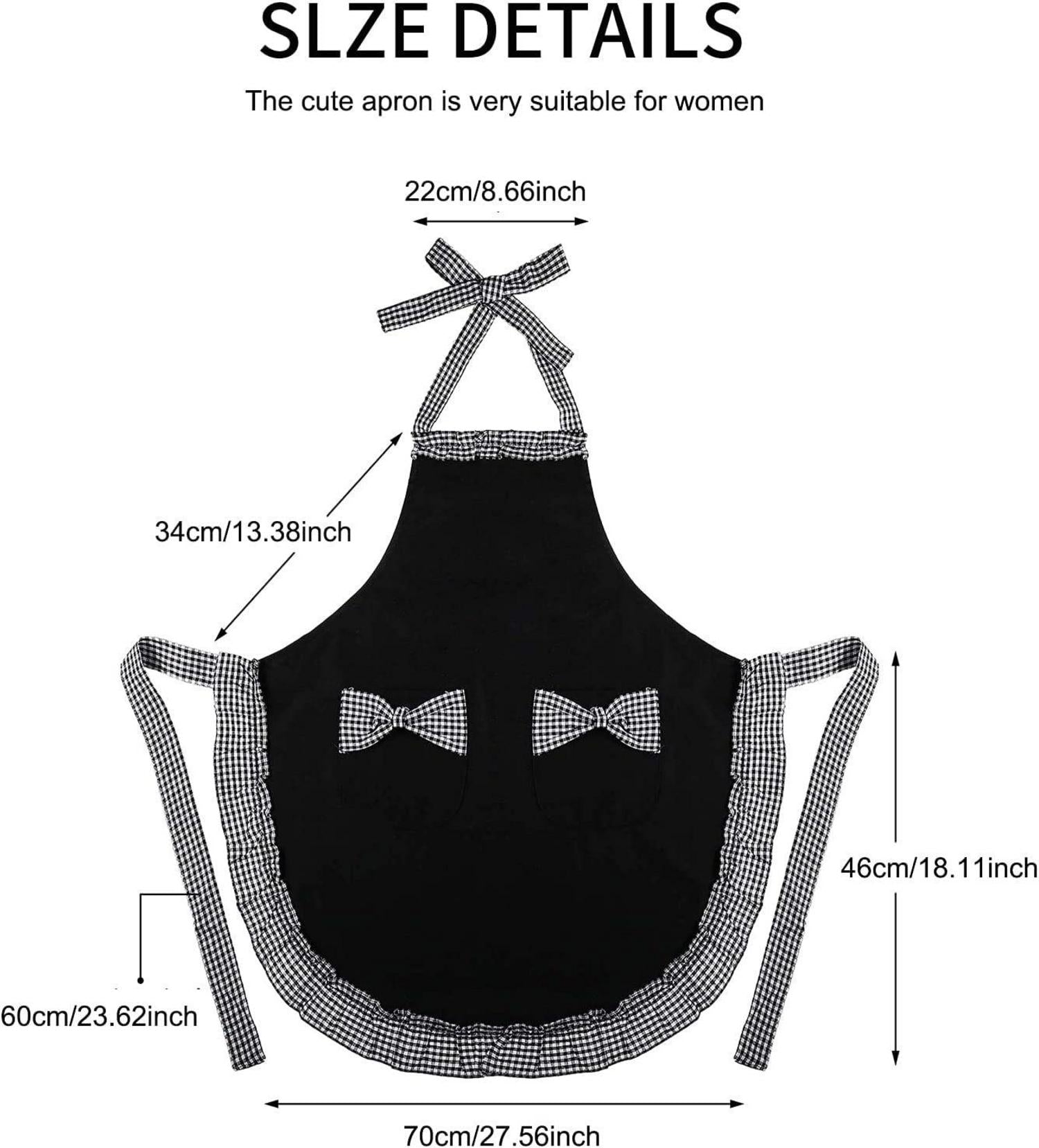 Süße Damen Schürze mit 2 Taschen, wasserdichte