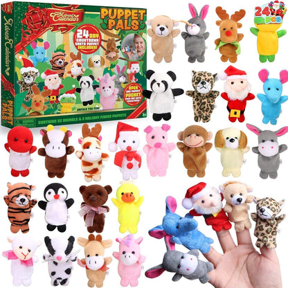 JOYIN 2024 Weihnachts-Adventskalender mit Fingerpuppen für