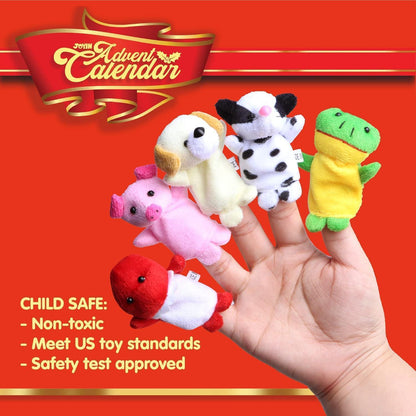 JOYIN 2024 Weihnachts-Adventskalender mit Fingerpuppen für