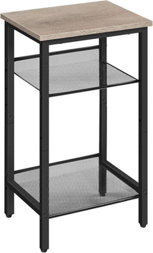 Beistelltisch mit verstellbaren Gitterablagen 38 x 28 x 74 cm