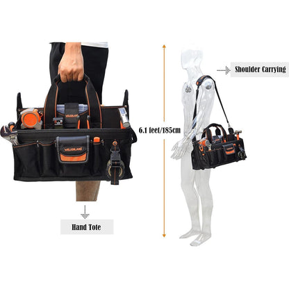 Werkzeugtasche Elektriker/HLK mit Steckdosen-Organizer