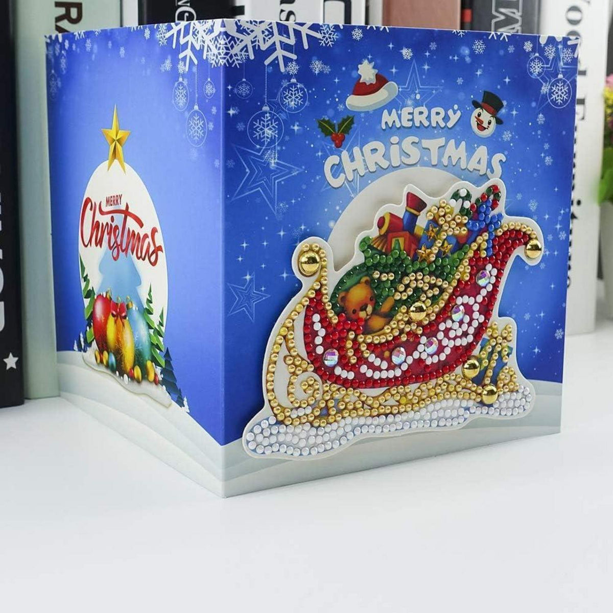5D Diamant Weihnachtskarten – 8er Set DIY Grußkarten