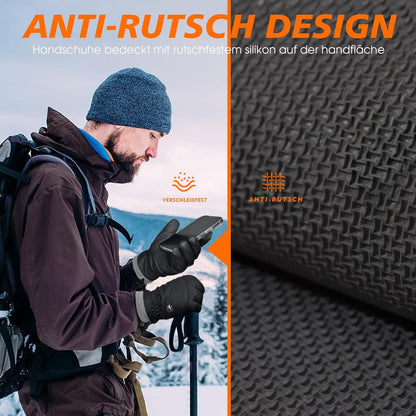 Wasserdichte Touchscreen Winterhandschuhe für Skifahren Wandern