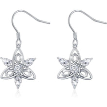 925 Sterling Silber Keltische Mond Ohrringe 17mm für Frauen
