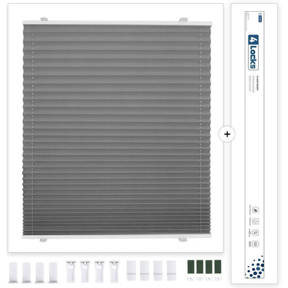 Premium Plissee ohne Bohren Verdunkelung Klemmfix 80x220cm