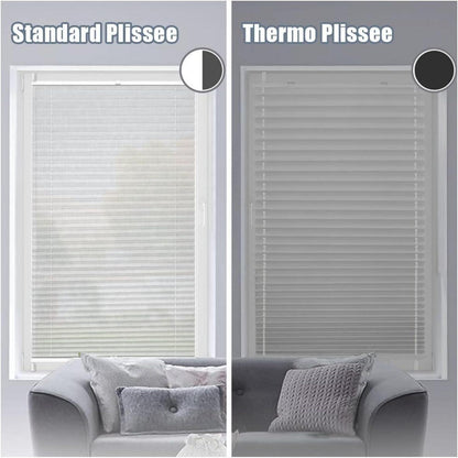 Verdunkelungsplissee ohne Bohren Klemmfix Weiß 70x140 cm Thermo