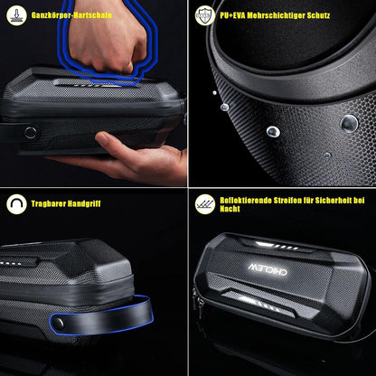 CHICLEW Scooter Tasche für Roller Wasserdicht 2l Groß für Elektroroller Xiaomi Mijia M365 Ninebot ES1/ES2/ES3/ES4 - Schwarz