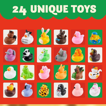 JOYIN Adventskalender 2024 mit Tiergummis für Kinder, 24