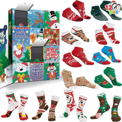 Adventskalender Weihnachtssocken Countdown-Kalender
