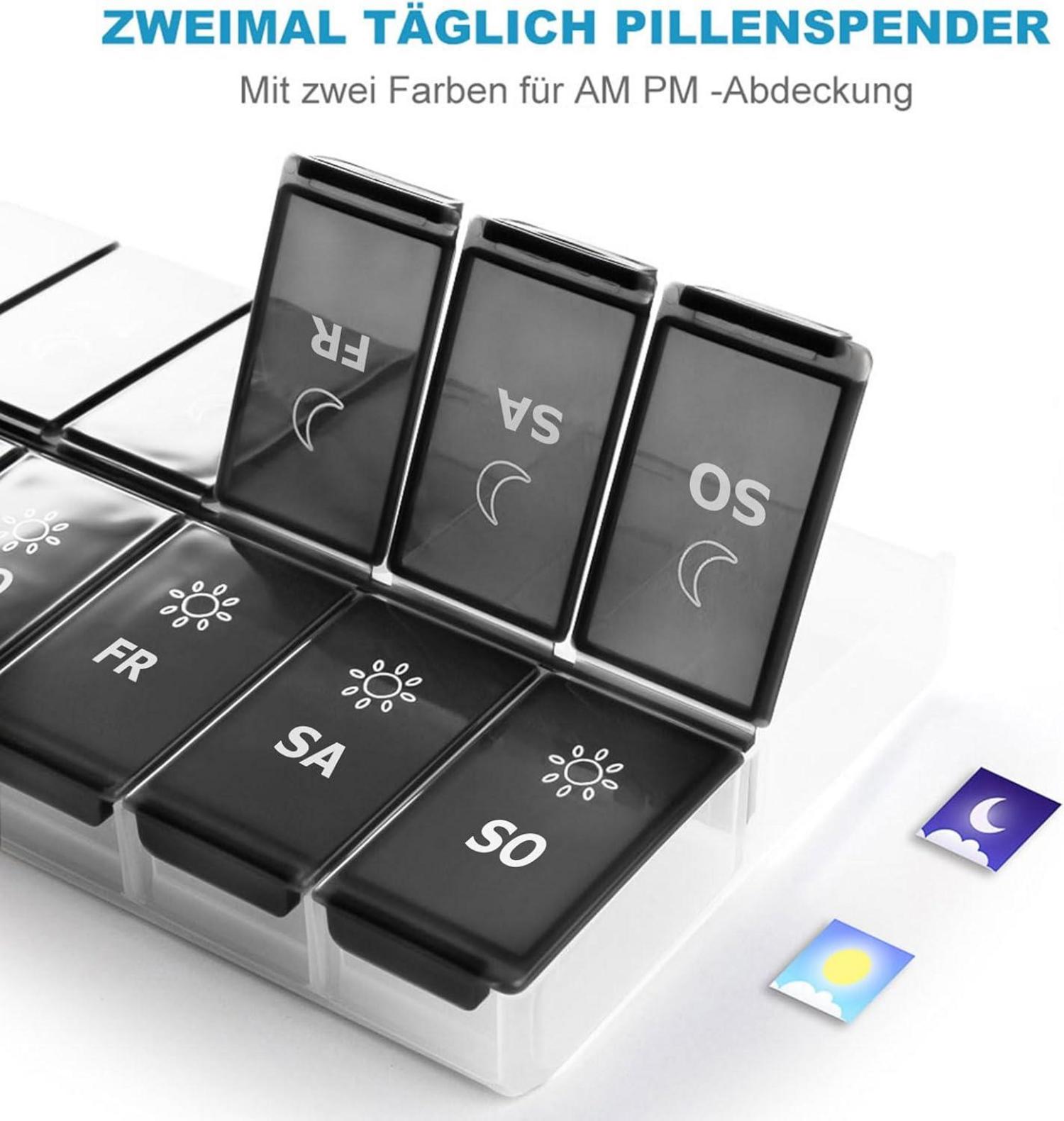 Tablettenbox 7 Tage XL für Vitamine und Medikamente