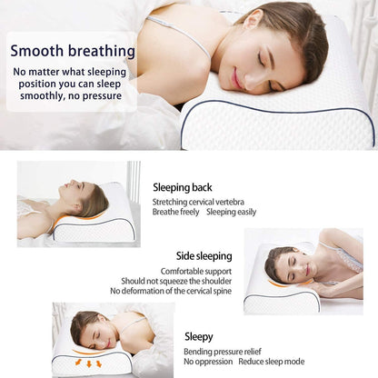 Memory Foam Nackenstützkissen waschbarer Kissenbezug höhenverstellbar