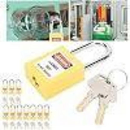 Lockout-Schloss 38mm – 10er Set für Industriesicherheit (Gelb)