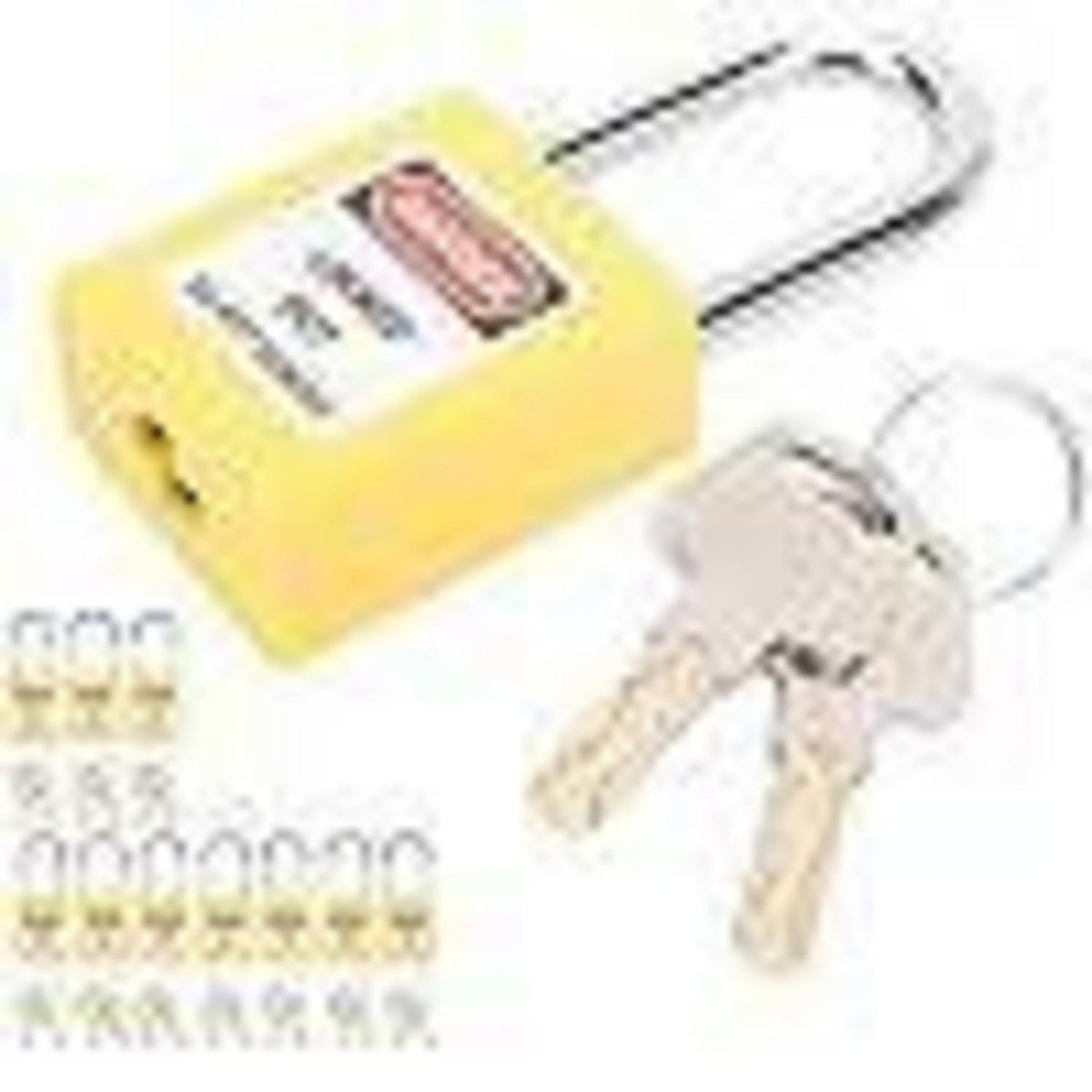 Lockout-Schloss 38mm – 10er Set für Industriesicherheit (Gelb)