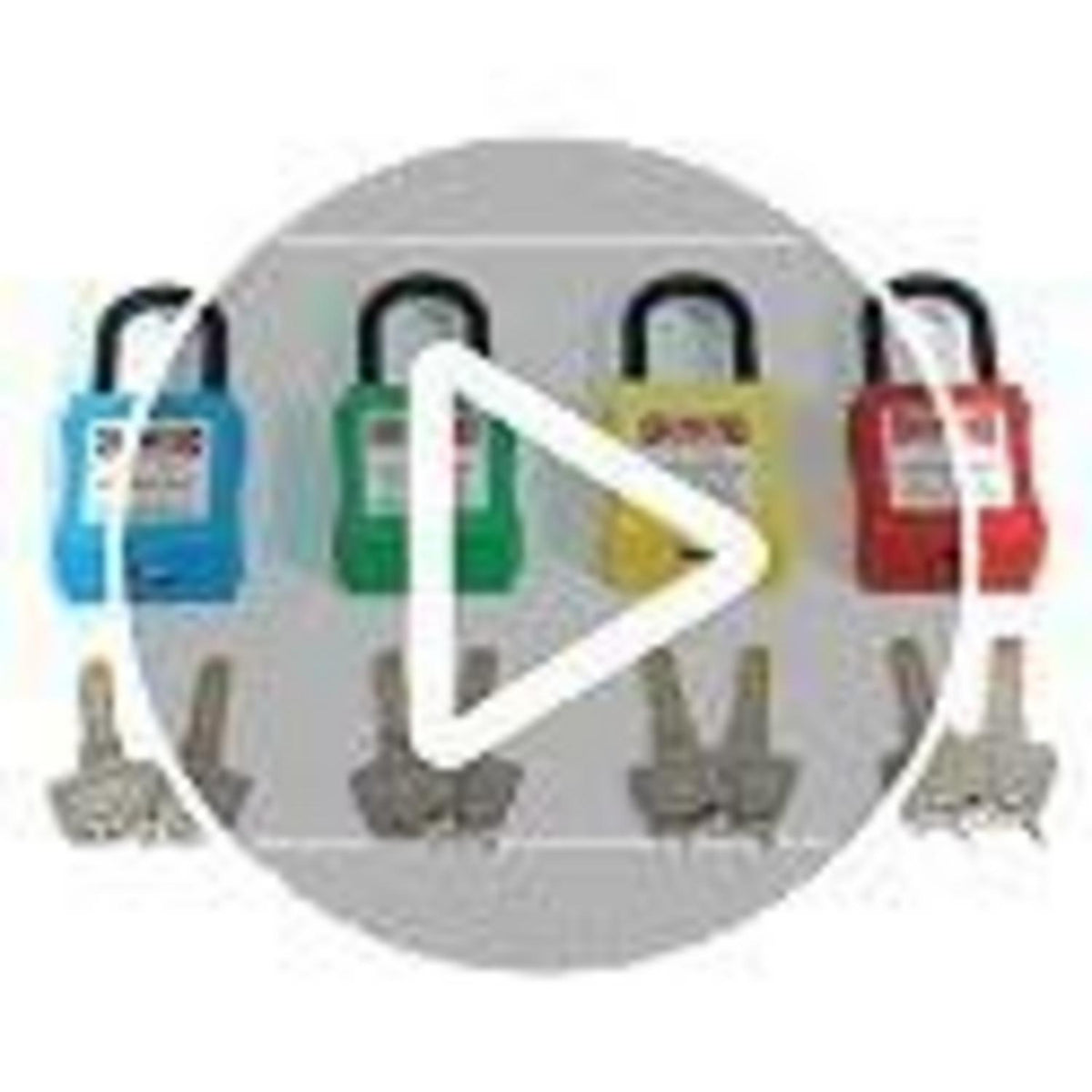 Lockout-Schloss 38mm – 10er Set für Industriesicherheit (Gelb)