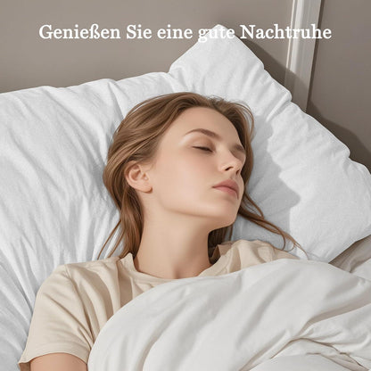 Kissenbezug 80x80 cm Weiß Baumwolle mit Reißverschluss 2er