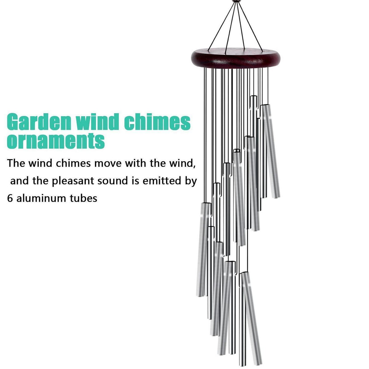 Metall Windspiel Garten – 12 Rohre, Dekoration Terrasse & Balkon
