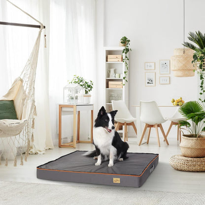 Orthopädisches Hundebett grau, groß – Flauschig & Gelenkschonend