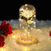 ADAZ Ewige Rose im Glas mit LED-Licht, Geschenk für Frauen