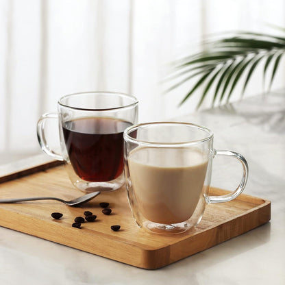 Doppelwandige Espressotassen 160ml 2er Set Isolierte Kaffeegläser