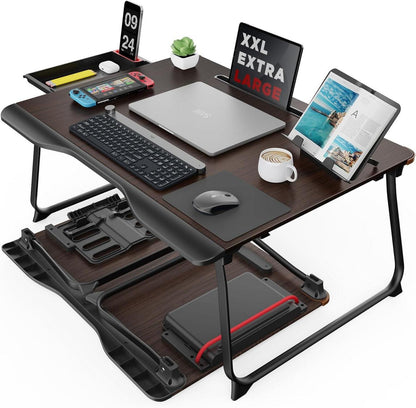 XXL Laptop Tisch Bett klappbar Betttisch Schublade Handauflage Tablet