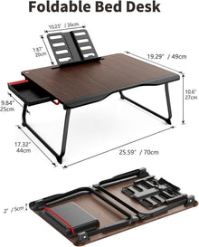 Laptop Tisch für Bett mit Schublade und Handgelenkstütze