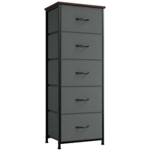 Somdot Stoffkommode 5 Schubladen – Grau, Schlafzimmer Organizer