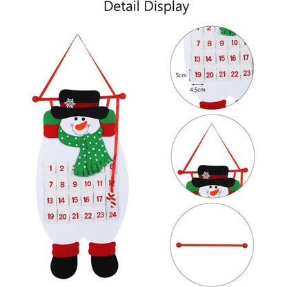 TAZEMAT Adventskalender Schneemann Filz Stoff Tüten Kinder