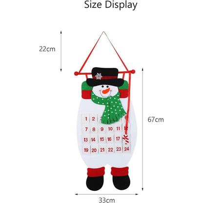 TAZEMAT Adventskalender Schneemann Filz Stoff Tüten Kinder