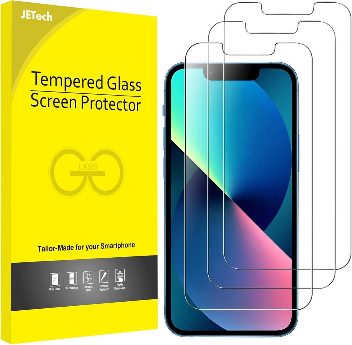 Schutzfolie für iPhone 13 mini Gehärtetes Glas 3 Stück