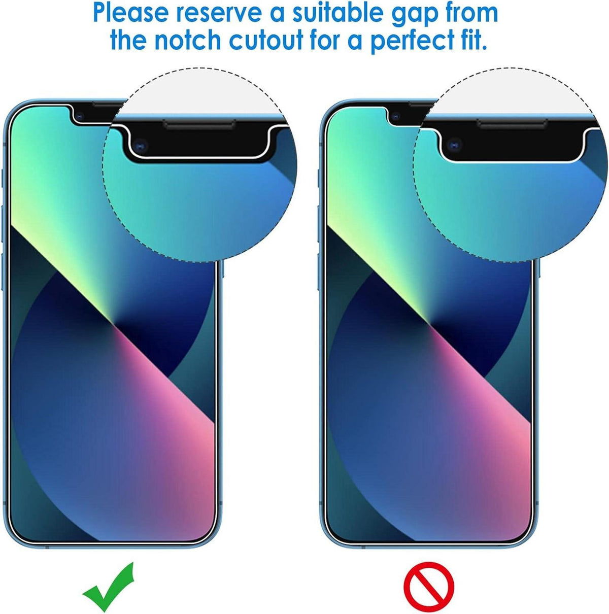 Schutzfolie für iPhone 13 mini 5,4 Zoll, Gehärtetes Glas 3er
