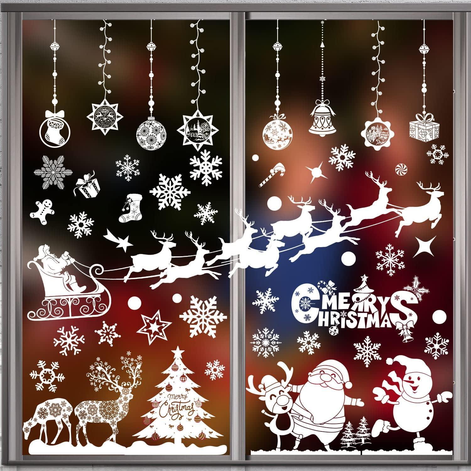 Fensterbilder Weihnachten 8 Blätter Fensteraufkleber Fenstersticker