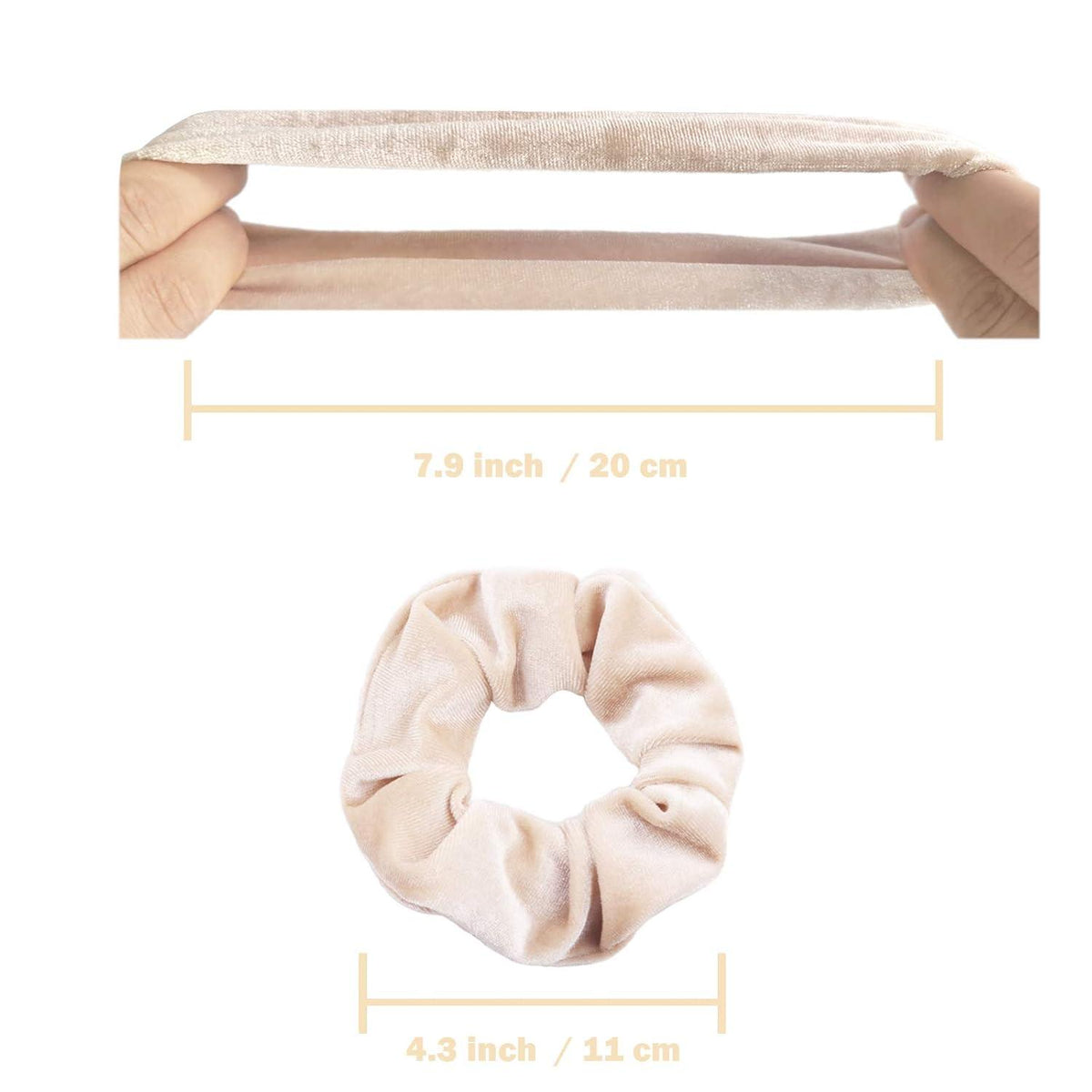 VENUSTE Haargummis Scrunchies aus Samt Damen Haarschmuck 12er Set