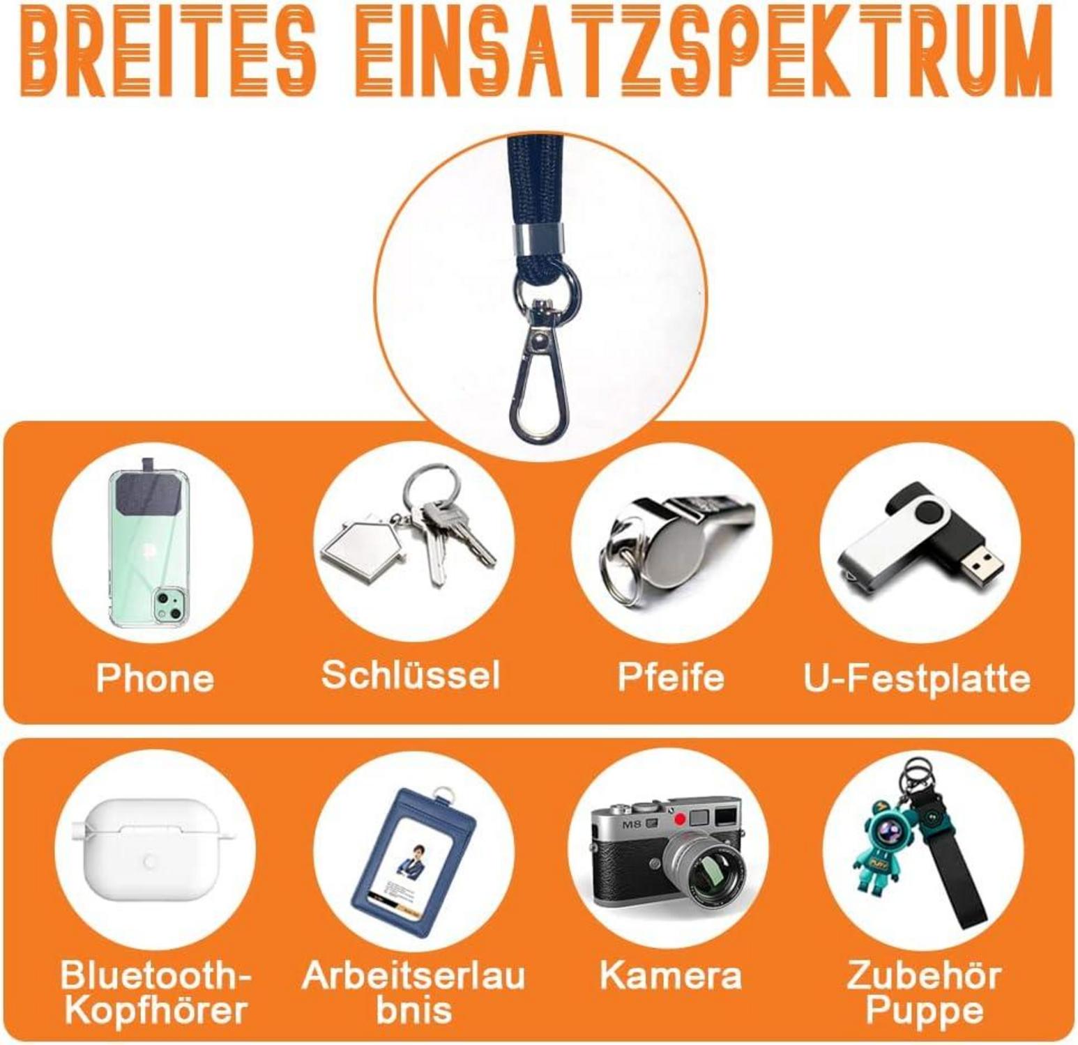 GUMO-LONG Handykette Universal zum Umhängen - Kette zum Umhängen - Hülle mit