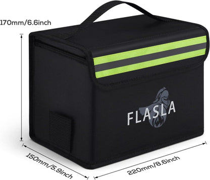 FLASLD Feuerfeste Lipo-Tasche 22x17x15cm reflektierend Night Finder