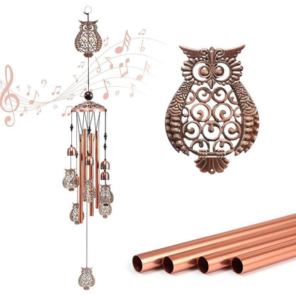 Eule Metall Windspiel Glocke Garten und Balkon Dekoration
