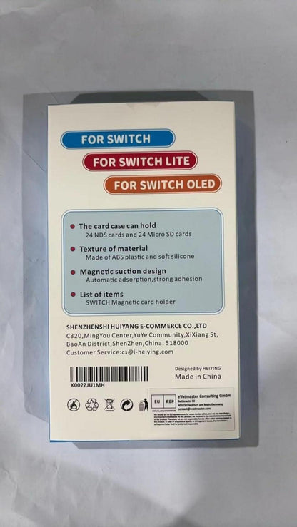 HEIYING Switch Game Card Aufbewahrungsbox mit 24 Game Card Slots und 24 Micro SD Card Slots