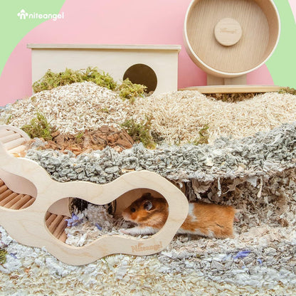 Niteangel Hamsterhaus mit Kletterleiter für kleine Haustiere