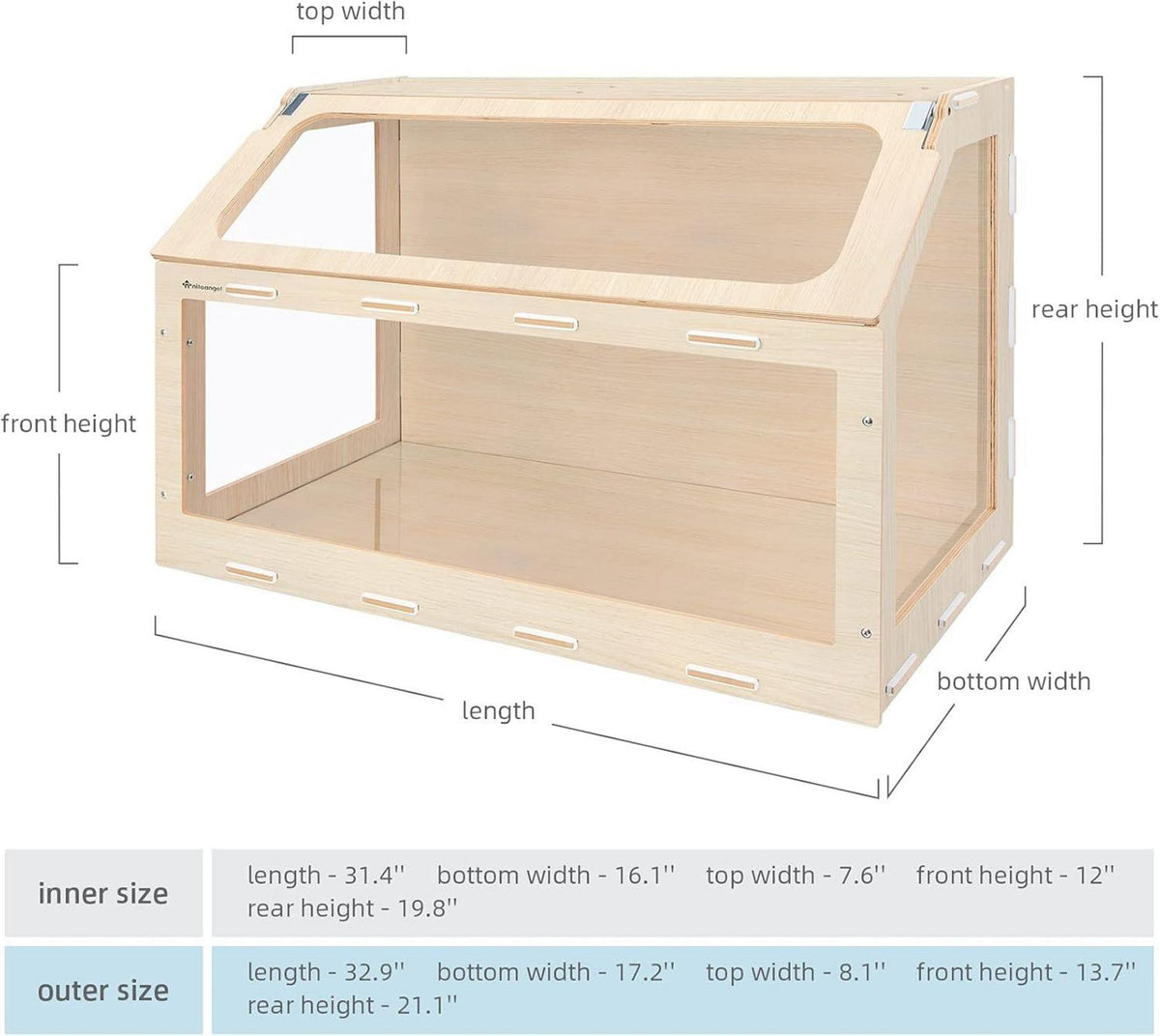 Niteangel Vista Hamsterkäfig MDF Aspen für syrische
