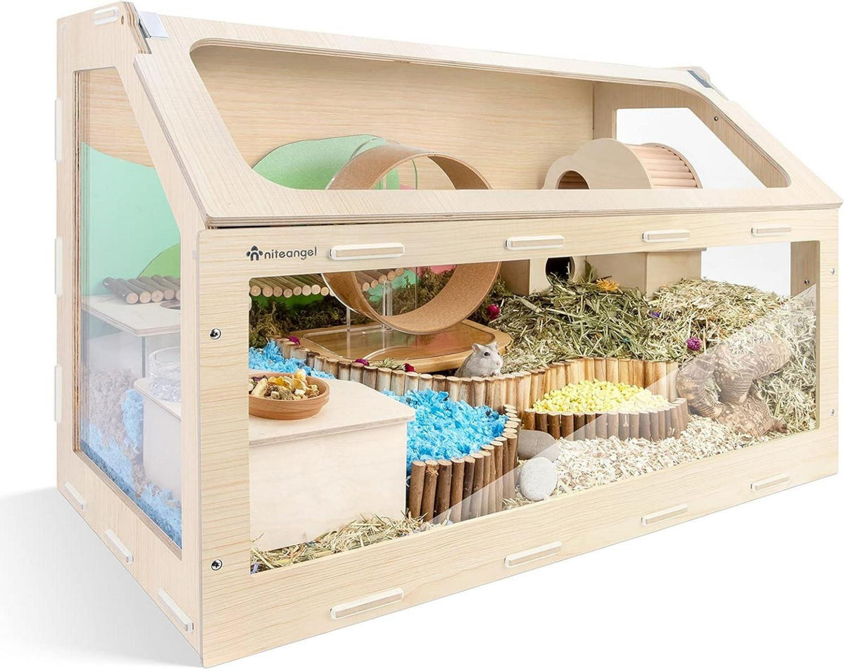 Niteangel Vista Hamsterkäfig schräge Öffnung MDF Aspen