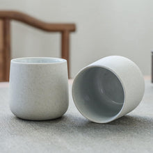 Japanische Teetasse Keramik 205 ml hellgrau Set 4