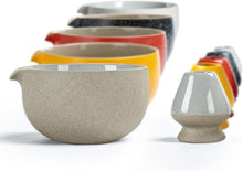 Japanische Matcha-Schüssel Natürliche Steinstruktur Schneebesenhalter