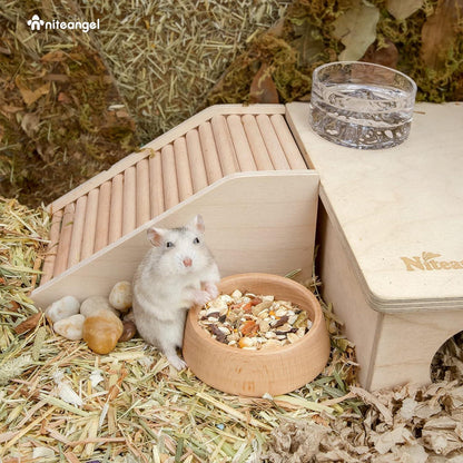 Hamster-Futternapf aus Holz für syrische